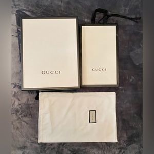 ❌SOLD❌  Authentic Gucci shoe box, shoe dust bag & paper shopping bag